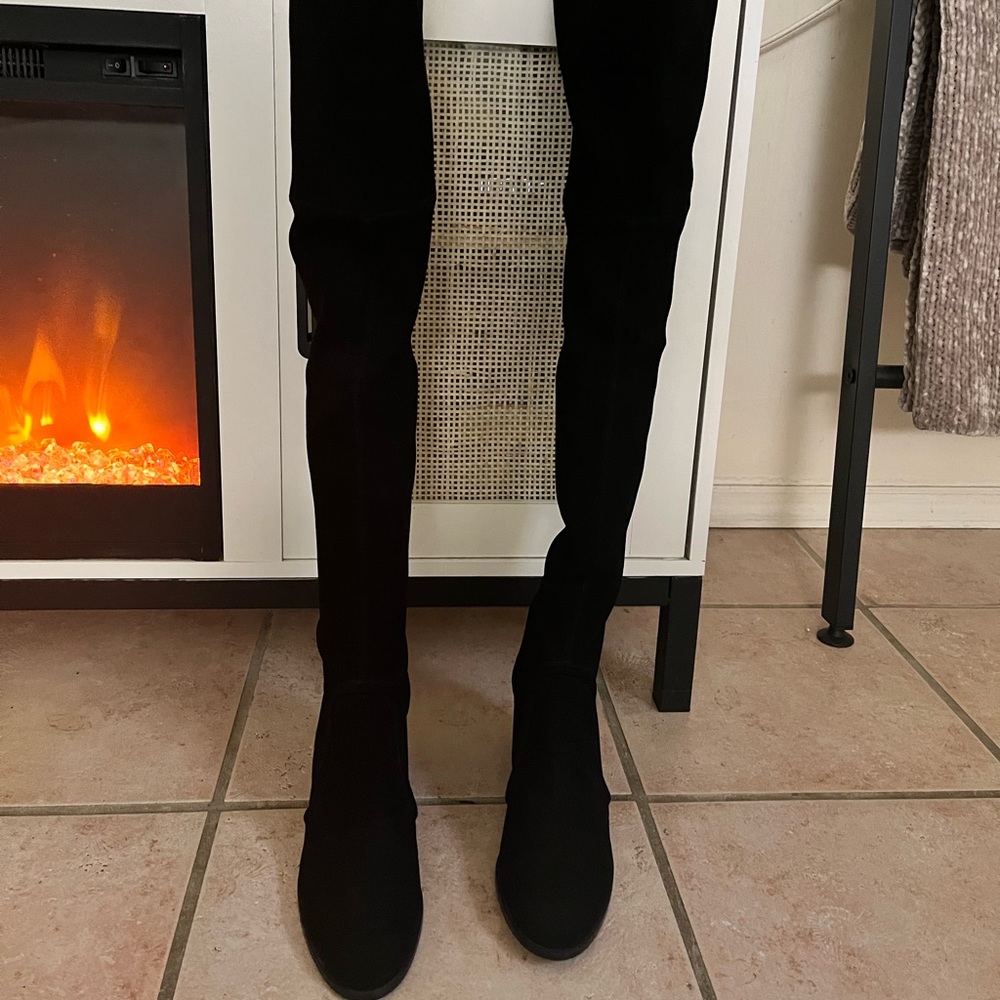 Stuart Weitzman Daphne Over the Knee Boot, 9M, BLACK, NEVER WORN!